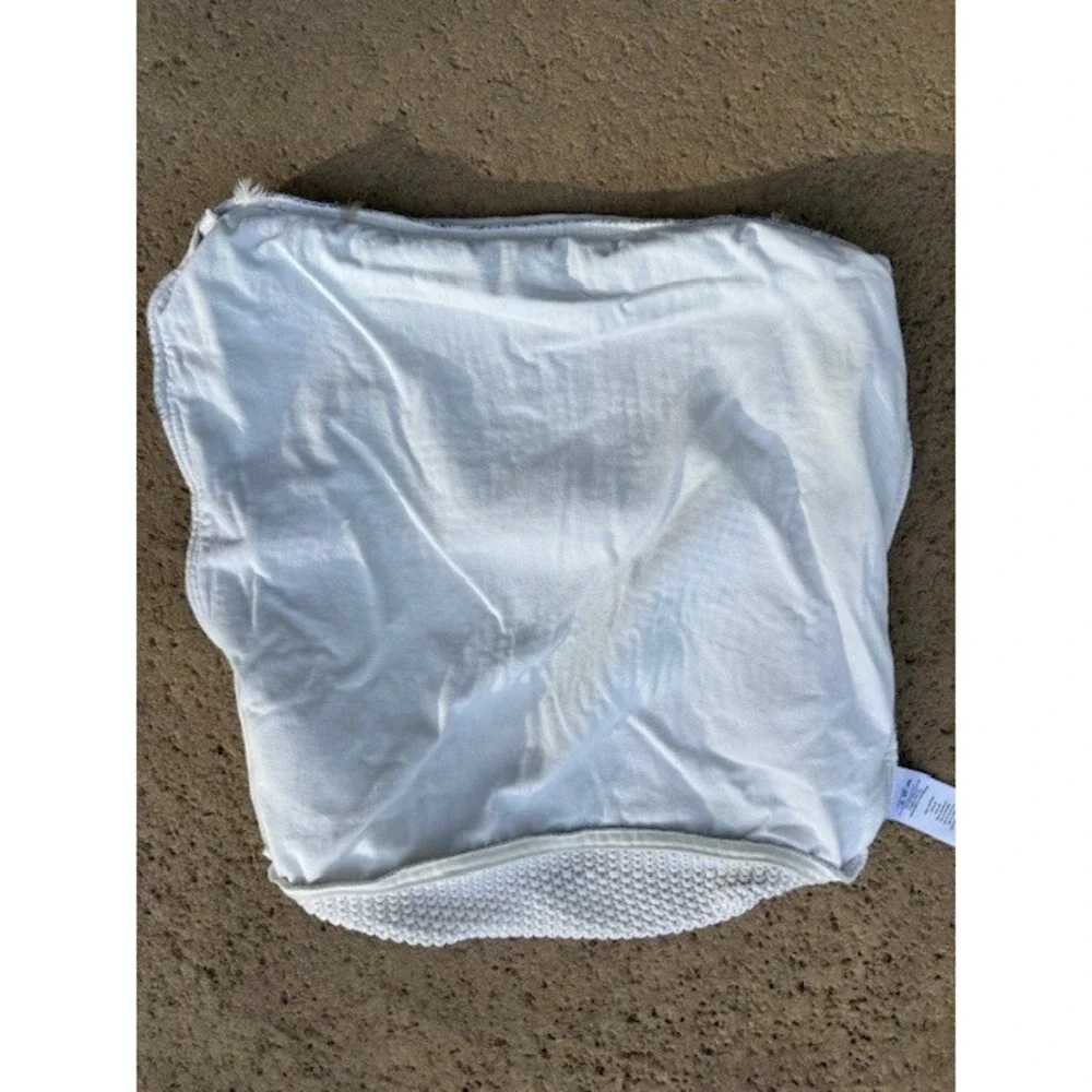 UGG Knit Pillow Cover Throw‎ Cushion Cover White Blue Speckled 100 Cotton